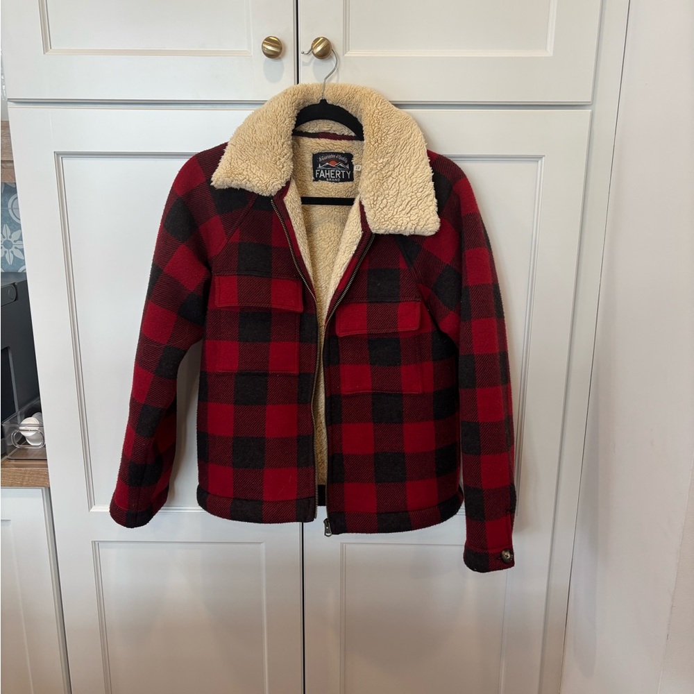 Faherty Legend Buffalo check Sherpa jacket